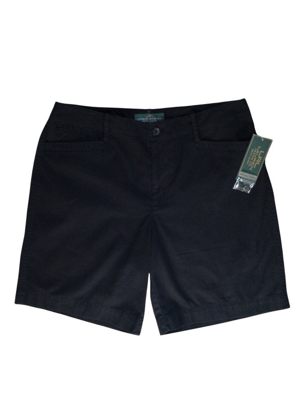 NWT Lauren Ralph Lauren Shorts Women’s 12 Black Bermuda Chino LRL Jeans Co.